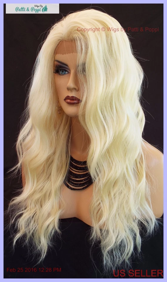 PELUCA RUBIA CLARA ONDULADA SEXY AMIGABLE CON EL CALOR ENCAJE FRONTAL DE ENCAJE *613* VENDEDOR DE ESTADOS UNIDOS 409 Foto 2 de 4