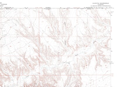 Hiawatha Quadrangle Colorado 1966 USGS Topo Map 7.5 Minute Topographic
