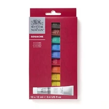 Winsor & Newton Designers Gouache Paint Set 0.4 Fl Oz Pack of 10 10 Colors 