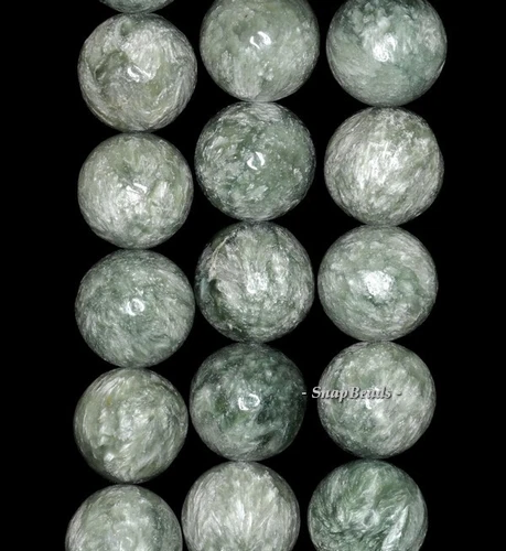 CUENTAS SUELTAS 12 MM SERAFINITA PIEDRA PRECIOSA VERDE REDONDA 12 MM 7,5 pulgadas - Imagen 1 de 3