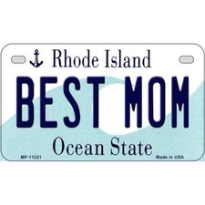 Best Mom Rhode Island Novelty Metal Motorcycle Plate MP-11221