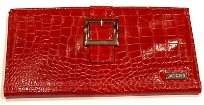 MICHE Classic Shell Maggie Ellie Red Alligator Texture Silver Buckle