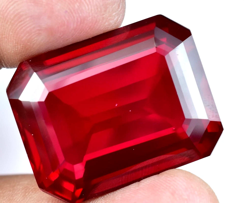 BIG SIZE Natural Blood Mogok Red Ruby 104.75 Ct Emerald Certified Loose Gemstone - Image 3 of 4