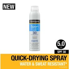 Neutrogena Sport Active Defense SPF 30 Sunscreen Spray, 5.0 oz – Water-Resistant 3.19 per gallon