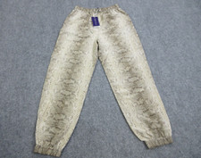 Ralph Lauren Purple Label Pants Womens Small Beige Silk Wyles Python 28X28