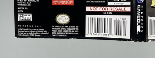 GameCube Metroid Prime Kmart esclusiva variante custodia/scatola opere d'arte *senza gioco* *indossare* - Foto 6 di 8