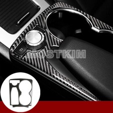 Carbon Fiber Center Console Water Cup Holder Cover For Benz Glk X204 2008-2015