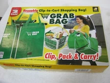New In Box,  Reusable Clip To Cart Shopping Bag, Must See