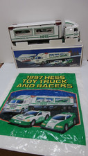 New Vintage Hess Gasoline Truck 1997 Edition Toy Truck And 2 Racers With Bag