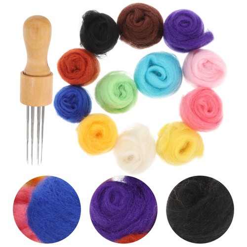36 couleurs de fil de laine pour feutrage à l'... - Grandado
