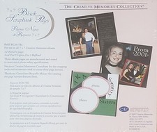 NIP 2002 Creative Memories Black 7"x7" Scrapbook Page Refills 12 Sheets 24 Pgs