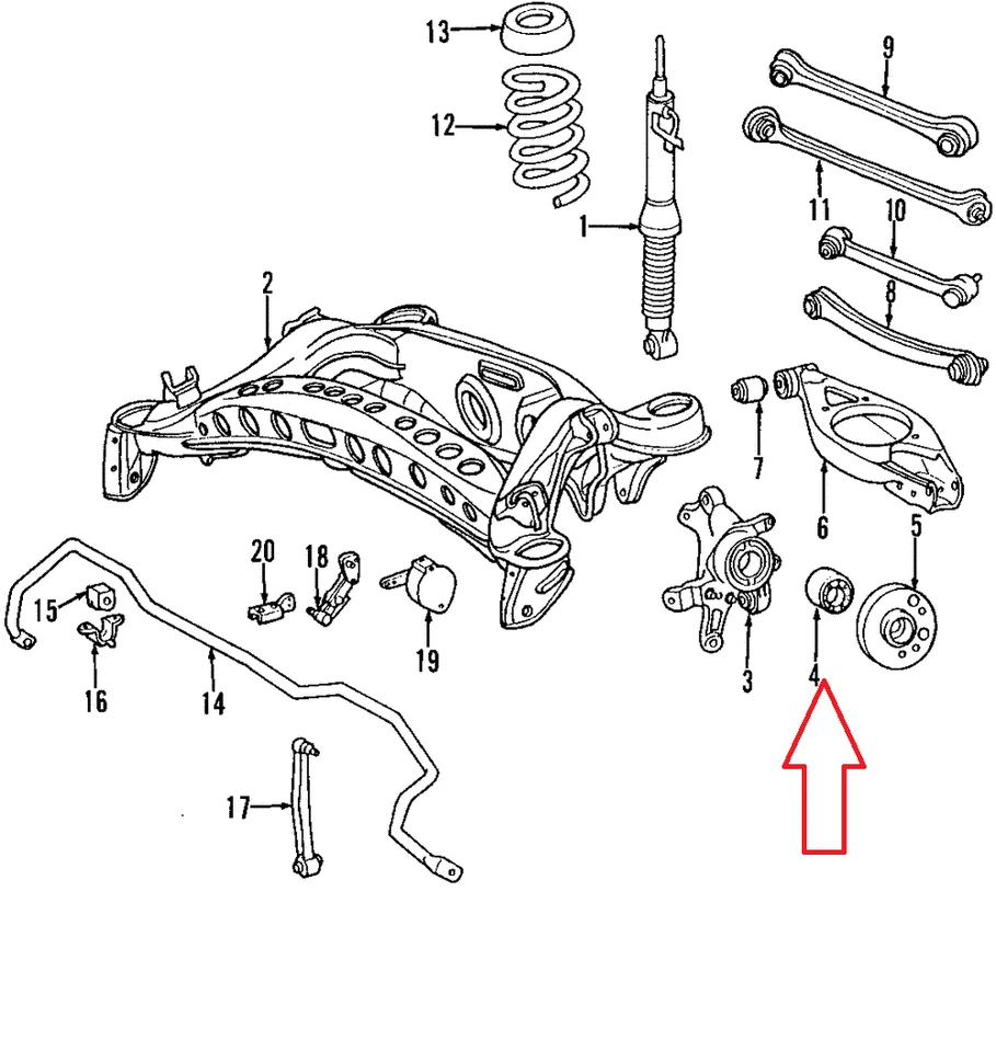 Kits de cojinetes de cubo de rueda trasera izquierda y derecha para Mercedes W210 W208 W203 W202 W201 Foto 4 de 4
