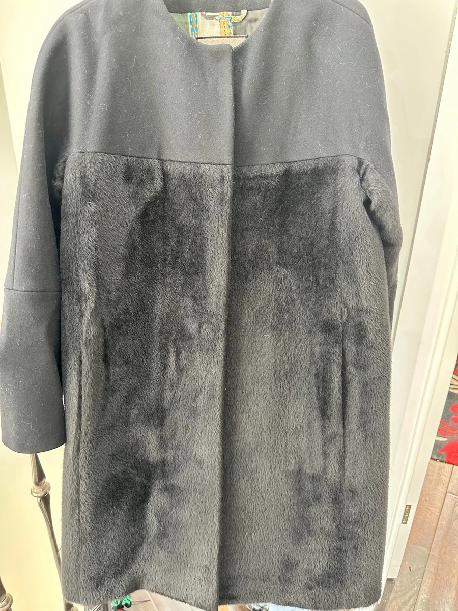 Stunning Etro Milano ALPACA 75 Wool Coat Size IT42 Fits UK 10 12 EXCELLENT
