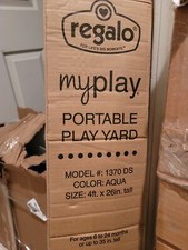 Regalo 1370DS My Play Portable Playard Washable Aqua Includes Carrying Case
