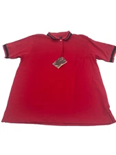Cutter & Buck  Red and Navy Polo Short Sleeve Shirt NWT Size L Women's Golf