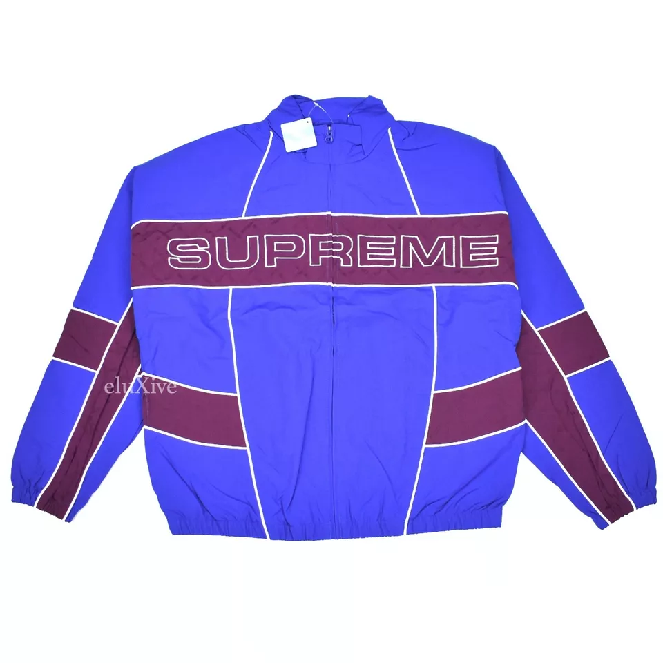 最新入荷 Zip Jacket Supreme Jacquard Famous Track Black Jacket