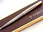 PARKER 75  STERLING SILVER BALL POINT PEN Gold Filled Trim Cap Actuated Case USA — photo 6