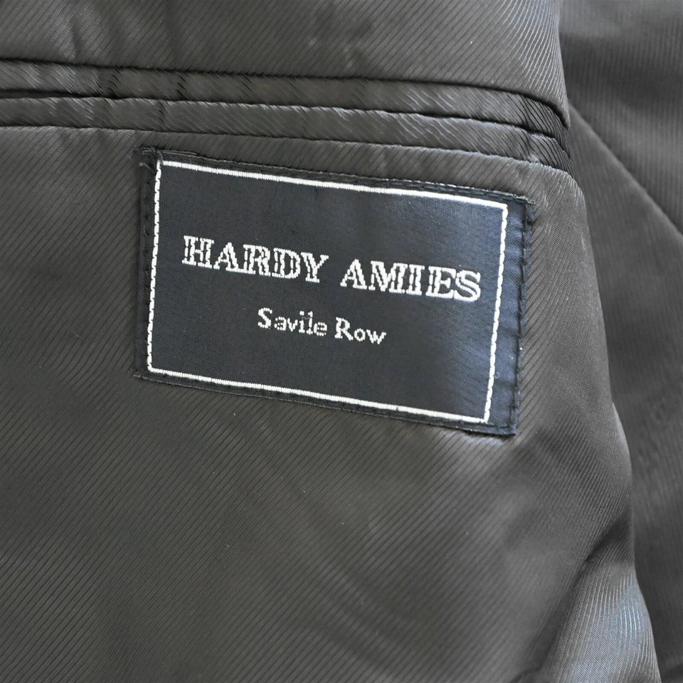 Hardy Amies Savile Row 48L 38x29 Gris Glenn Check Lana Hombres Chaqueta Pantalones Traje Foto 4 de 4