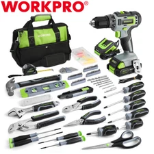 WORKPRO Cordless Drill Combo Kit 157PCS Power Tool Set 20V Cordless Drill Driver