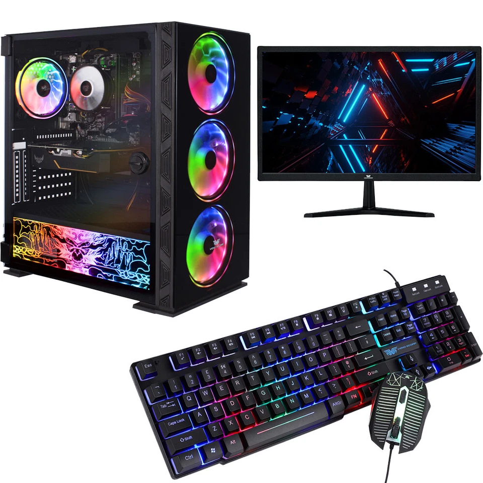 Gaming PC Bundle 22" Core i5 256GB SSD + 500GB 16GB RAM GT710 2GB Windows 10 - Image 2 of 4