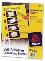 Avery Self-adhesive Laminating Sheets, Avery Self-adhesive Laminating Sheets,
