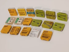 Lot of 46 fuses in 17 packs, mostly glass slow blow, Littelfuse Bussmann Mersen