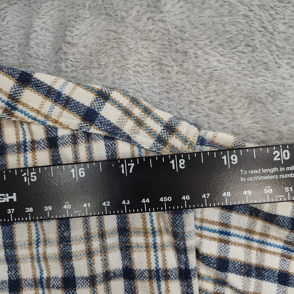 VTG Structure Flannel Shirt Mens S 90s Y2K Heavy Oversized Baggy Hipster Plaid - Image 4 of 4