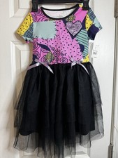 Disney Sally Nightmare Before Christmas Girls Tutu Dress XS 4/5 Black