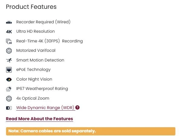 Cámara IP torreta domo Lorex 4K LNE95MD zoom varifocal motorizado audio 4X zoom Foto 2 de 4