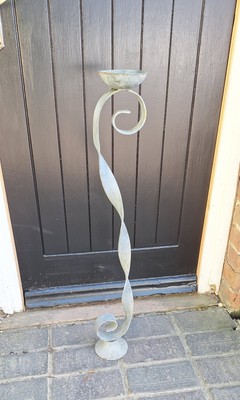 Großer Zink Rustikal Kerzenhalter Handarbeit Skulptur Garten Kerzenhalter 89cm