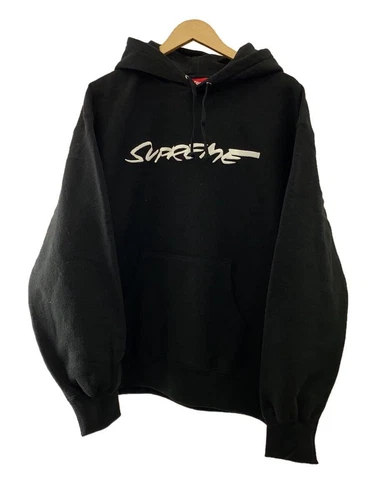 Felpa Supreme con cappuccio L cotone nero usata