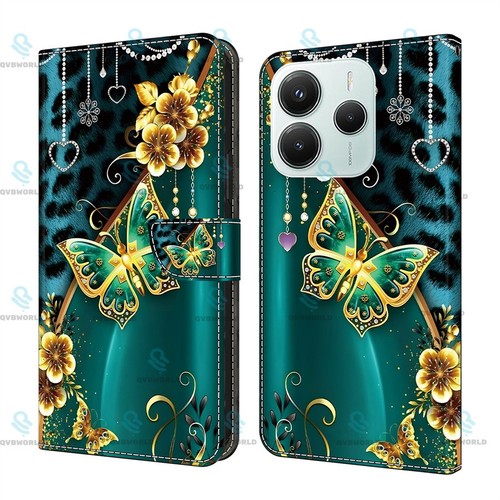 For Xiaomi Redmi Note 14 13 12 11 Luxury Painting Wallet Stand Phone Case Cover - 第 14/19 張圖片
