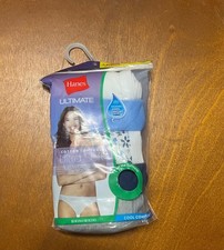 Hanes Women's 5 Pack Ultimate Cotton Comfort Ultra Soft Bikini Size 8/XL New