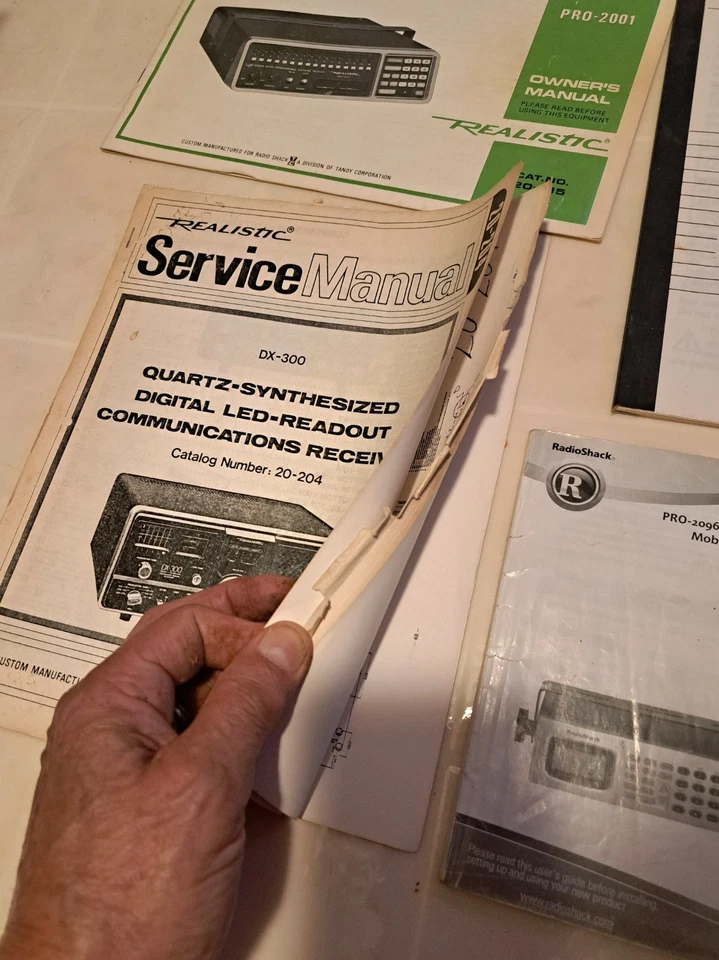 Realistic Pro-2001, -2096, -106/7 Scanner Manuals + Service Manual DX-300 pcopy - Image 2 of 4