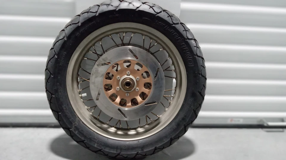 YAMAHA XS650 FRONT WHEEL  36 SPOKES  CUSTOM POWDERCOAT NEW SHINKO TIRE BOBBER - Image 3 of 4