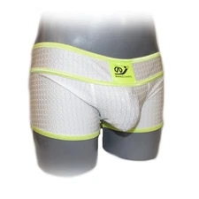 Trousers with contrasting coloured seam (L)