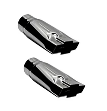 Jones Universal Weld-on Stainless Steel Chevy Bowtie 2.5" Exhaust Tip (PAIR)