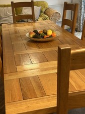 Oak Table 6chairs Excellent Condition 24ocm Long Or 150cm Without Extension