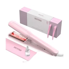 1.5 Inch Wide Steam Hair Straightener for Women, Infrared Flat Iron... Fast Ship
