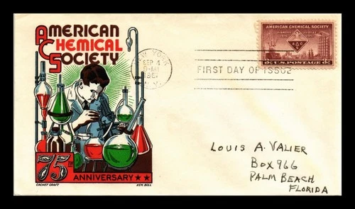 DR JIM STAMPS US COVER AMERICAN CHEMICAL SOCIETY FDC KEN BOLL CACHET CRAFT