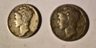 Lot Of 2 Mercury Dimes 90% Silver 1916- 1945 Random Dates