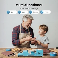 Mini Lathe Machine, Wood Lathe Milling Machine for Table, Mini Wood Lathe