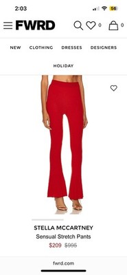 NWT Stella McCartney Ribbed Knit Flared  Sensual Stretch Trouser  Sz 36 XS HOT!