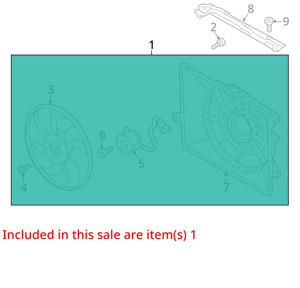 Radiator Fan Motor Fan Assembly LWB Fits 13-19 SANTA FE 3017509 - Изображение 3 из 4