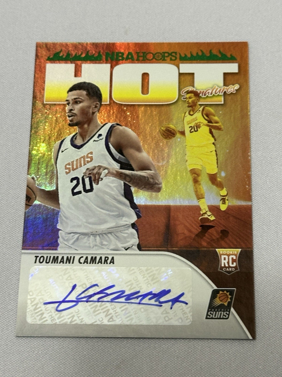 2023-24 Panini Hoops Hot Signatures Rookie Toumani Camara RC Auto Blazers
