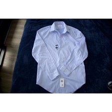 NWT Calvin Klein Blue Button Down Shirt 15 1/2 32-33