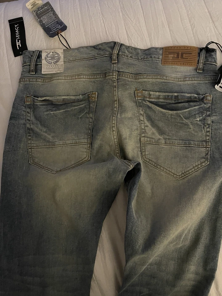 Pantalones de mezclilla para hombre Jordan Craig desgastados Foto 3 de 3