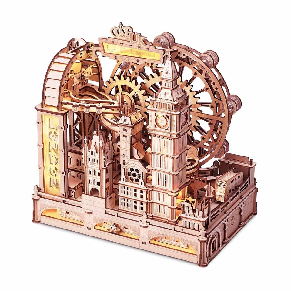 ROKR 3D Wooden Puzzle Marble Travel London Model Kit Toy Building Toys Kids Gift - Image 3 of 4