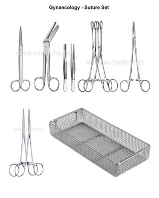 Surtechs Gynaecology Suture Instrument Set Complete OB GYN Kit