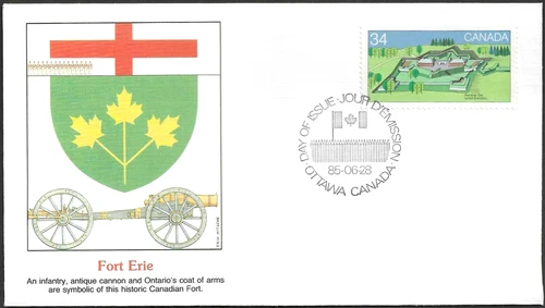 🍁Canada  #1055  "Fort Erie Ontario"    Brand New  1985 Fleetwood Cover